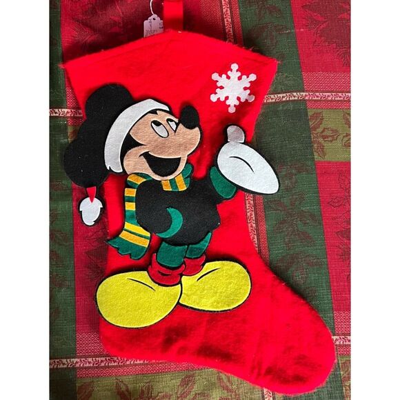 Vintage Disney Mickey Mouse Christmas‎ Stocking - Picture 1 of 3